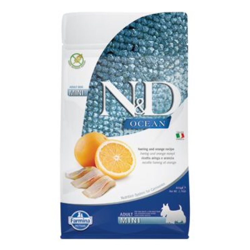 N&D OCEAN DOG Adult Mini Herring & Orange 800 g