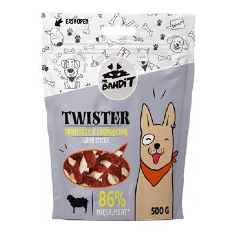 VetExpert Mr.Bandit TWISTER jehněčí tyč 500 g