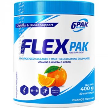 6Pak Nutrition Flex Pak - 400 g, pomeranč