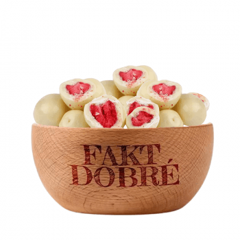 FAKT DOBRÉ Lyofilizované jahody v bílé čokoládě 450 g