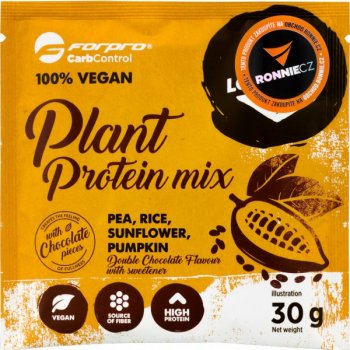 Veganský protein ForPro® - 30 g, dvojitá čokoláda