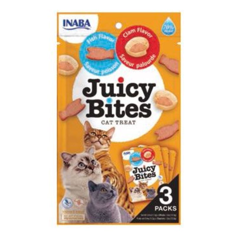 Churu Cat Juicy Bites Fish&Clam Flavor 3 x 11,3 g