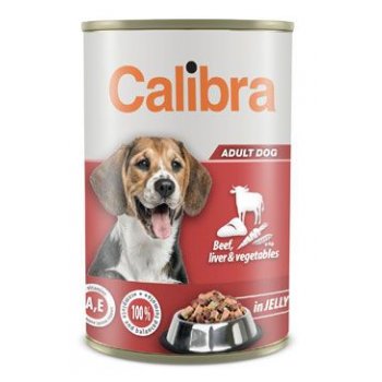 Calibra Dog hovězí játra zelenina v želé 1240 g