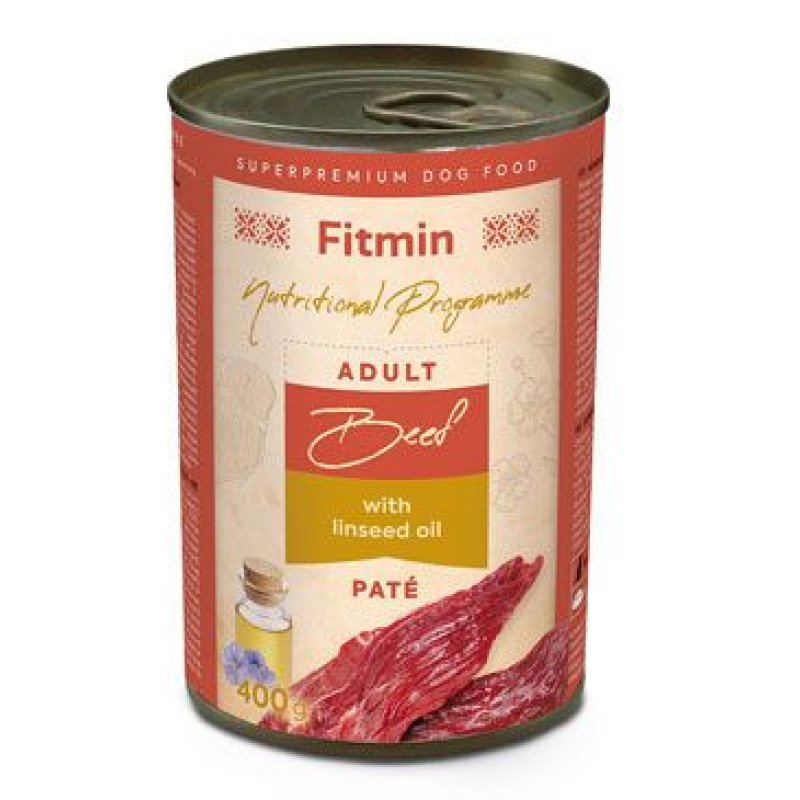 Fitmin dog Purity tin konz. Beef with lindseed oil 400 g