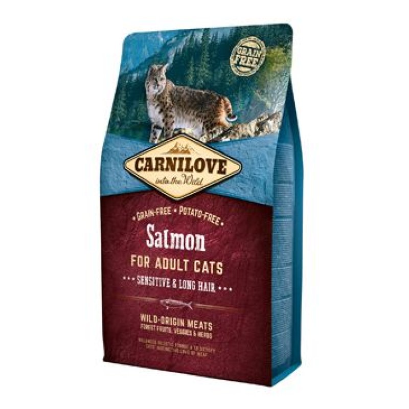 Carnilove Cat Salmon for Adult Sensitiv & Long Hair 2 kg