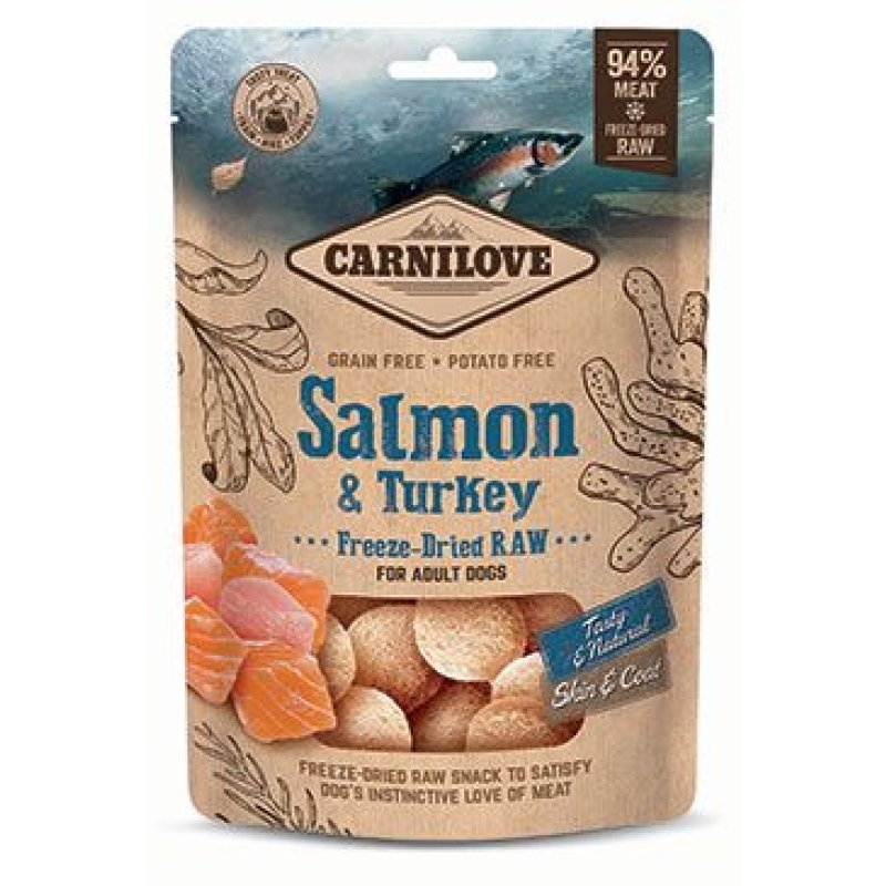 Carnilove Raw Freeze-Dried Snacks Salmon & Turkey 60 g