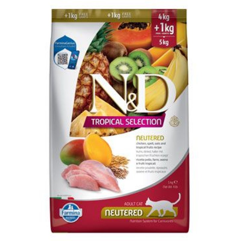 N&D TROPICAL SELECTION CAT Neutered Chicken 5 kg