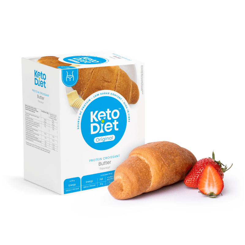 KetoDiet Proteinový croissant – máslová příchuť (2 ks – 1 porce)