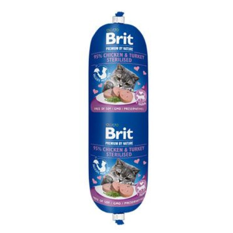 Brit Premium Cat by Nature Sausage Ch&T Sterilised 180 g