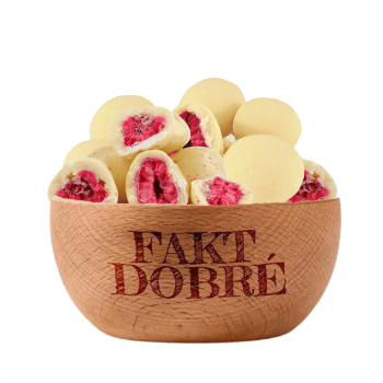 FAKT DOBRÉ Lyofilizované maliny v bílé čokoládě 450 g