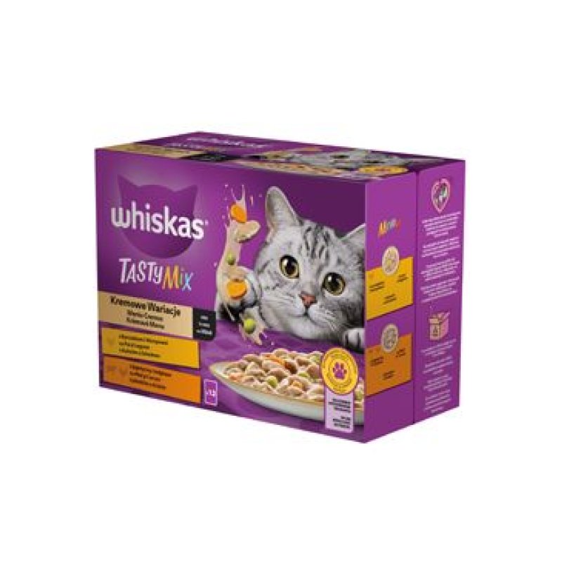 Whiskas kaps. Tasty Mix Creamy Creat. 12x85g