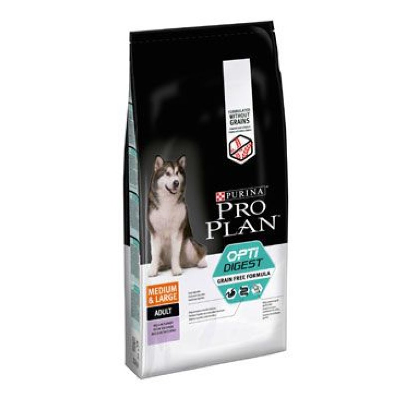 ProPlan Dog Adult Medium & Large OptiDigest Grain Free krůta 12 kg