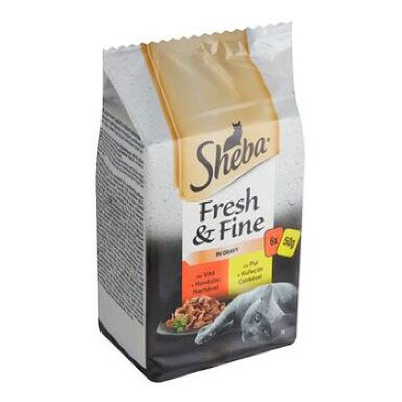 Sheba kapsa Fresh & Fine kuře a hovězí 6 x 50 g