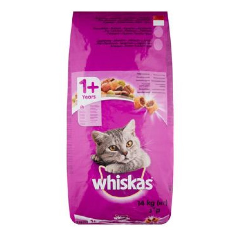 Whiskas Dry s hovězím masem a játry 14 kg