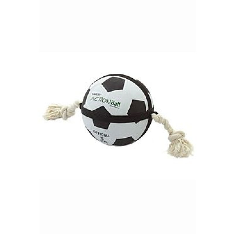 Karlie Action Ball Fotbalový míč přetahovací s provazy 19 cm