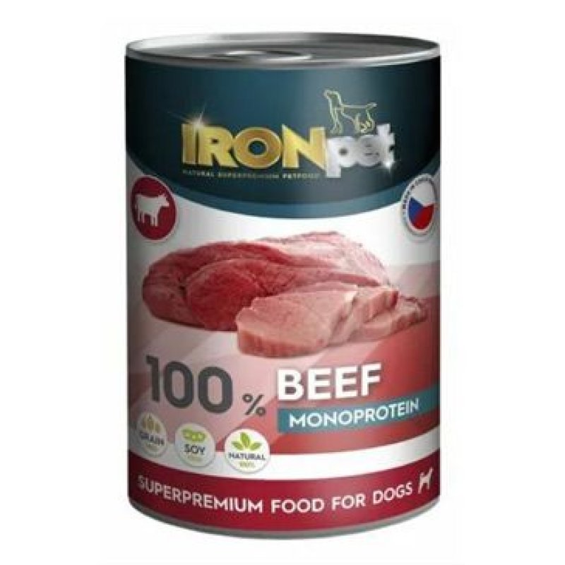 IRONpet Dog Beef konzerva 400 g