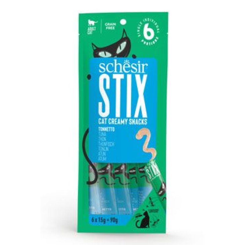 Schesir Cat Stix Liquid Snack tuňák 6 x 15 g