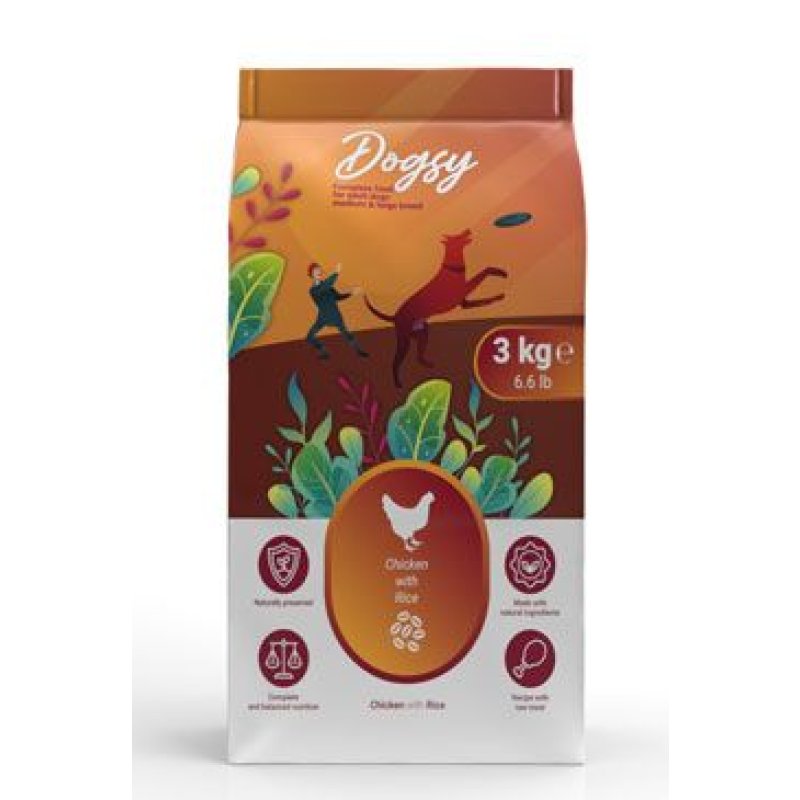 Kraftia DOGSY Adult M/L Chicken & Rice 3 kg