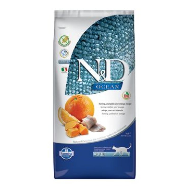 N&D OCEAN CAT Adult Herring, Pumpkin & Orange 5 kg