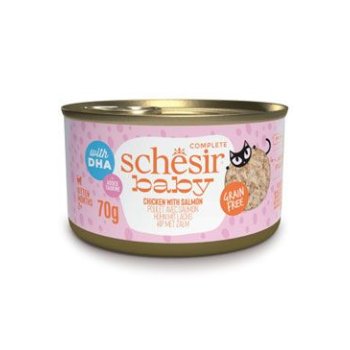 Schesir Cat konz. Kitten Wholefood kuře/losos 70 g