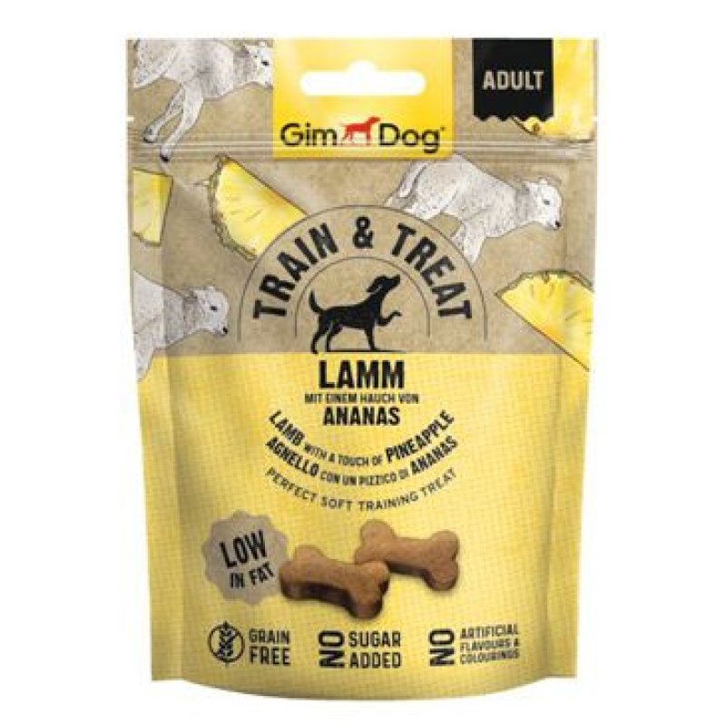 Gimdog Train & Treat jehněči & ananas 125 g