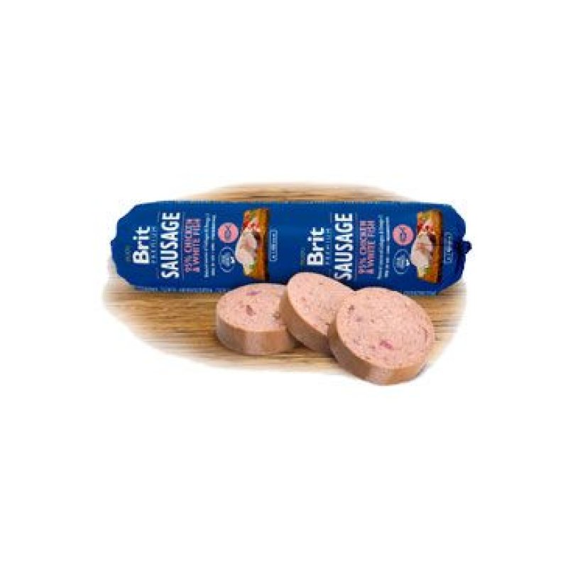 Brit Sausage Chicken & White Fish 800 g