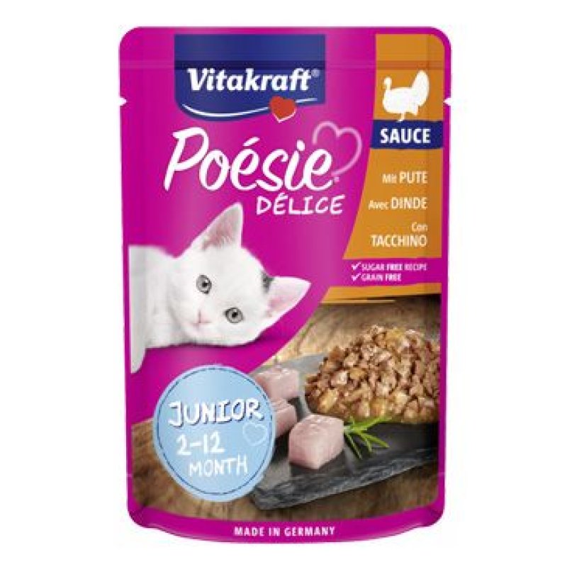 Vitakraft Cat Poésie DéliSauce kapsa junior krůtí 85 g