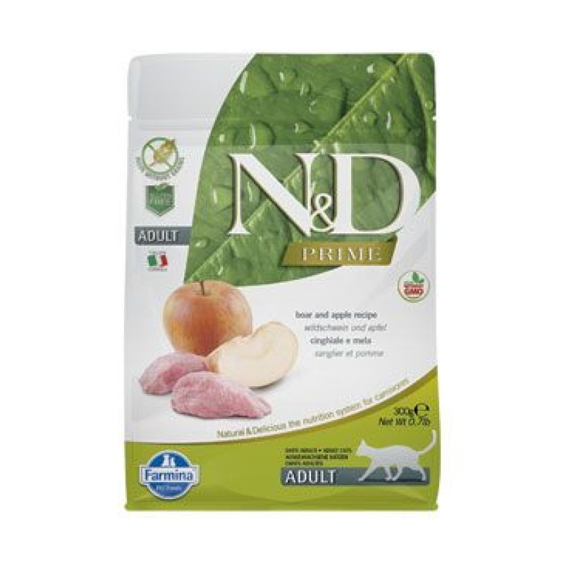 N&D PRIME CAT Adult Boar & Apple 300 g