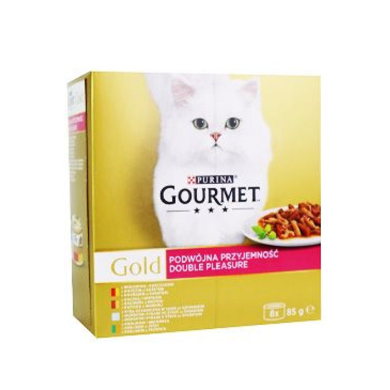 Gourmet Gold konz. kočka kousky duš. a gril. pack 8 x 85 g