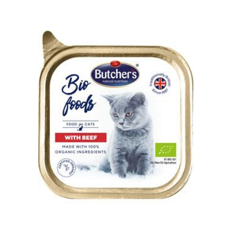 Butcher's Cat Bio s hovězím vanička 85 g