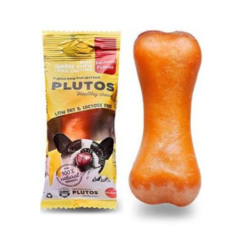 Pochoutka Plutos sýrová kost Medium s lososem 60 g