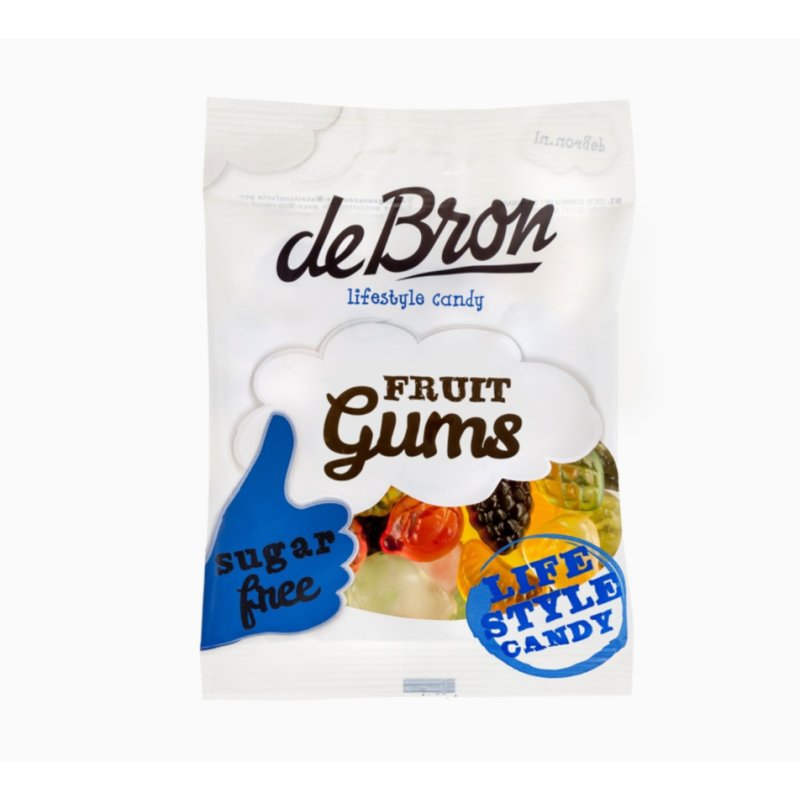 deBron Fruit Gums želé bonbony bez cukru 100 g