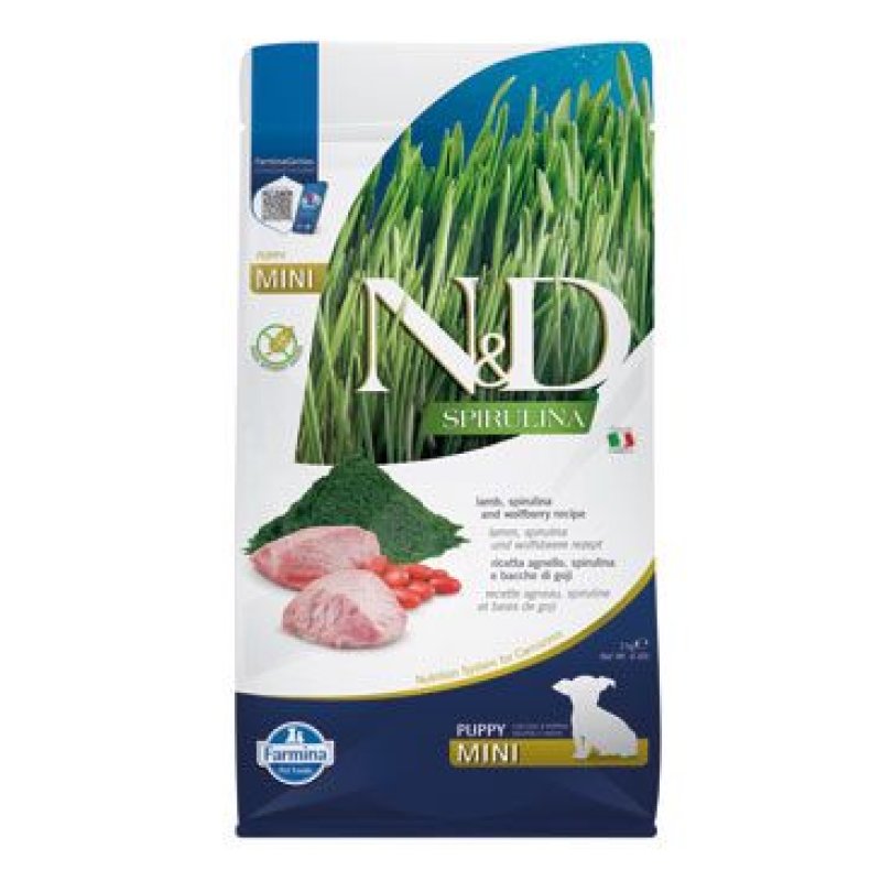 N&D SPIRULINA DOG Puppy Mini Lamb & Wolfberry 2 kg