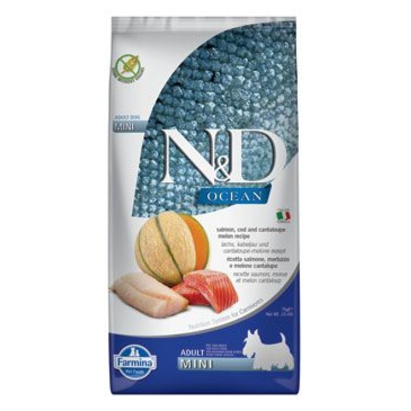 N&D OCEAN DOG Adult Mini Salmon & Cod & Melon 7 kg