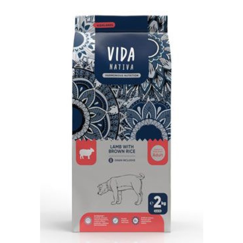 Kraftia VIDA NATIVA DOG Adult S Lamb & Rice 2 kg