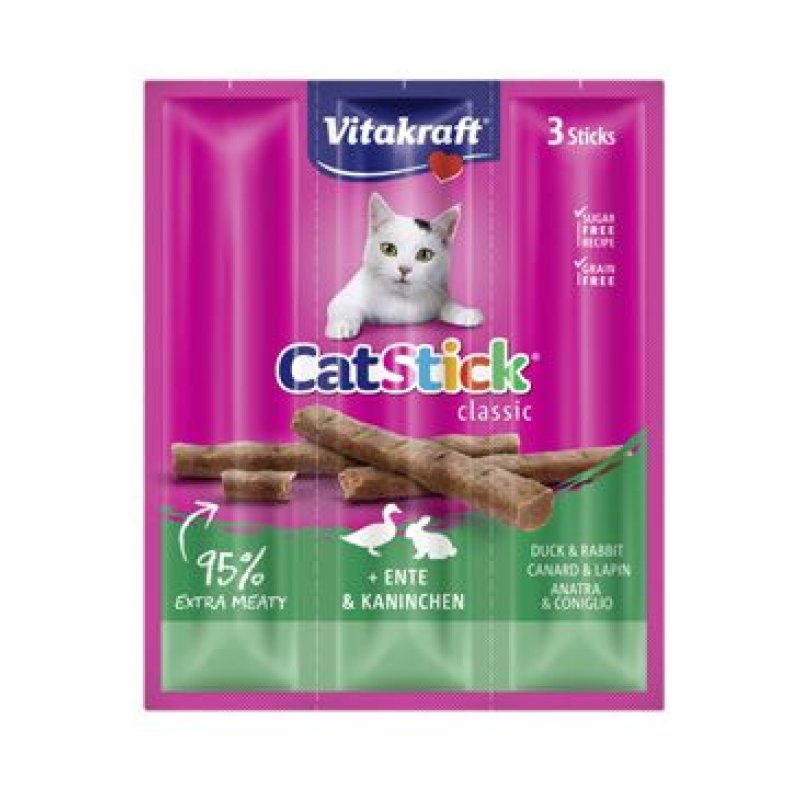 Vitakraft Cat Stick mini  Rabb.+Duck. 3 x 6 g