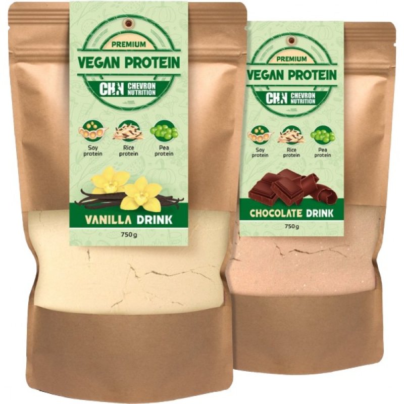 Chevron Nutrition Vegan Protein 750 g - akce 1+1