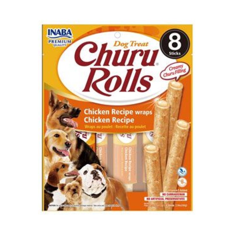 Churu Dog Rolls Chicken wraps Chicken 8 x 12 g