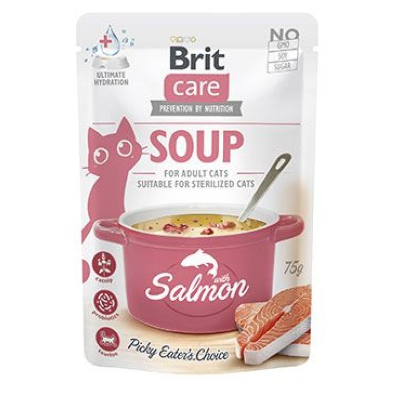 Brit Care Cat Soup with Salmon 75 g