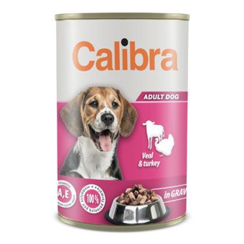 Calibra Dog konz. Veal&turkey in gravy 1240 g