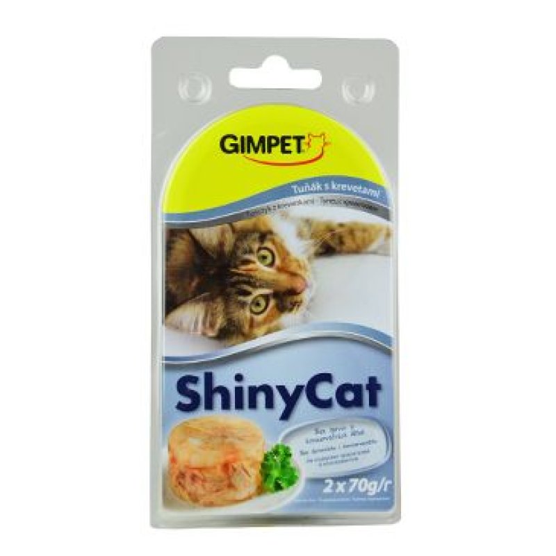 Gimpet ShinyCat tuňák/krevety 2 x 70 g