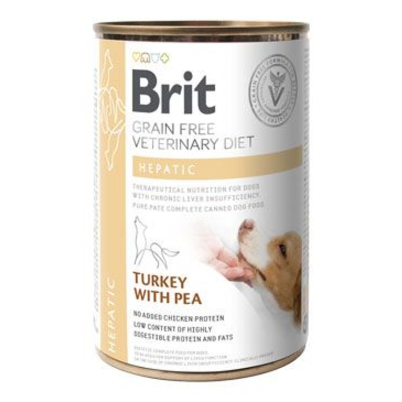 Brit VD Dog GF konz. Hepatic 400 g