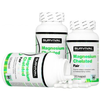 Survival Hořčík • Magnesium Chelated Fair Power - AKCE 2+1 ZDARMA