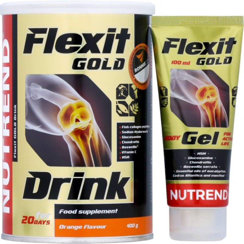 Nutrend Flexit Gold Drink 400 g + Flexit Gold Gel 100 ml zdarma