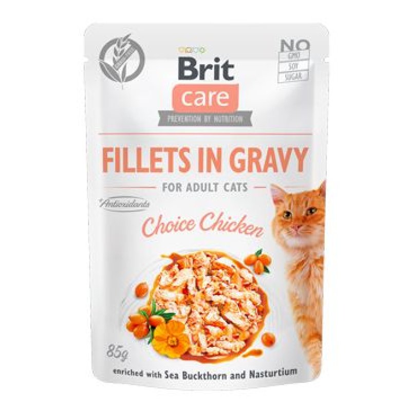 Brit Care Cat Fillets in Gravy Choice Chicken 85 g