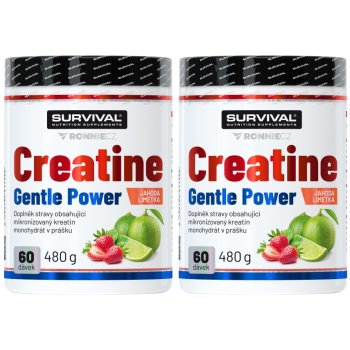 Survival Creatine Monohydrate 480 g, limeta-jahoda - AKCE 1+1