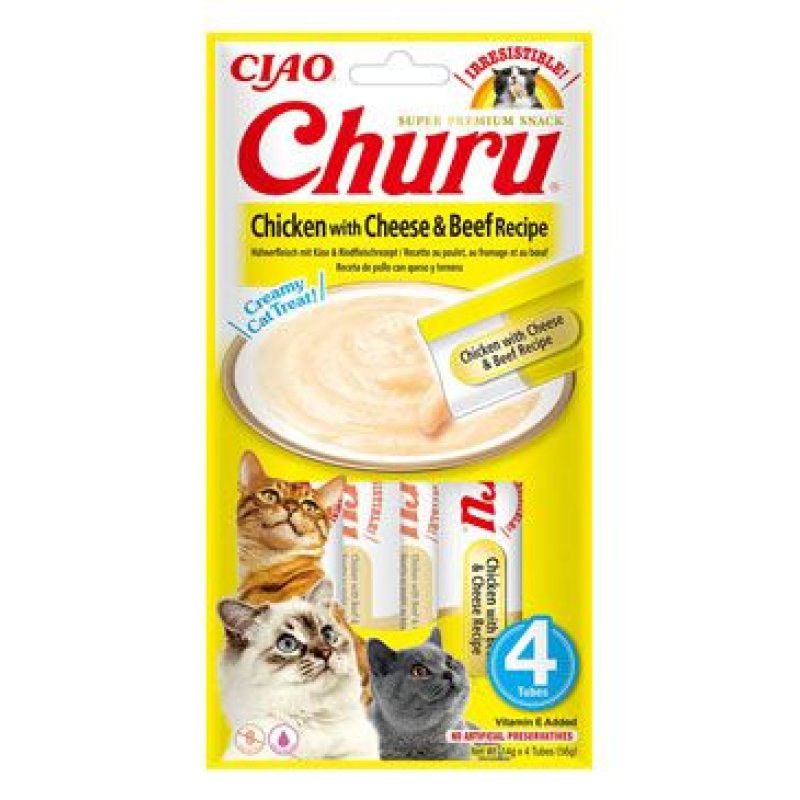 Churu Cat Chicken with Beef & Cheese Recipe 4 x 14 g