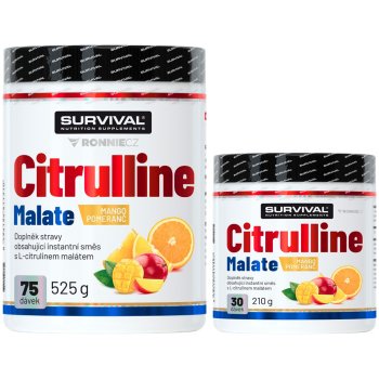 Survival Citrulline Malate, mango-pomeranč - AKCE 525 g + 210 g ZDARMA