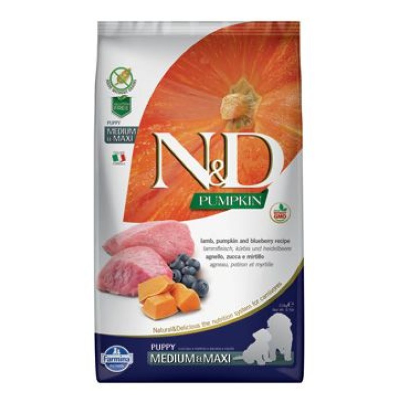 N&D Pumpkin DOG Puppy M/L Lamb & Blueberry 12 kg