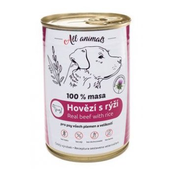 All Animals DOG hovězí mleté s rýží 400 g